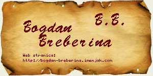 Bogdan Breberina vizit kartica